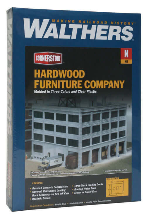 Walthers Cornerstone 933-3232 | Hardwood Furniture Company - Building Kit | N Scale - Squeaky's Trains