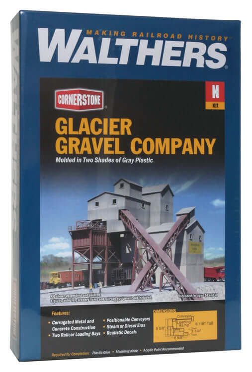 Walthers Cornerstone 933-3241 | Glacier Gravel Co. - Building Kit | N Scale - Squeaky's Trains