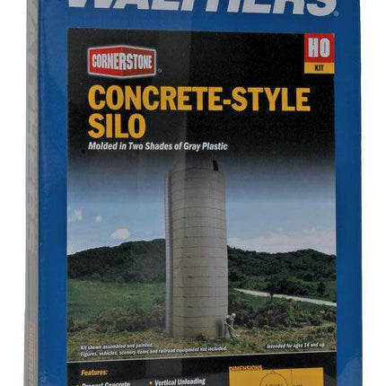 Walthers Cornerstone 933-3332 | Concrete-Style Silo Kit | HO Scale - Squeaky's Trains