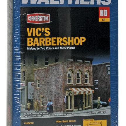 Walthers Cornerstone 933-3471 | Vic's Barber Shop | HO Scale - Squeaky's Trains