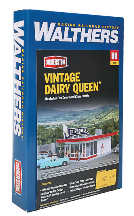 Walthers Cornerstone 933-3484 | Vintage Dairy Queen(R) - Building Kit | HO Scale - Squeaky's Trains