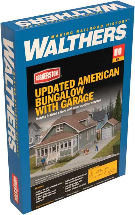 Walthers Cornerstone 933-3791 | Updated American Bungalow with Single-Car Garage | HO Scale - Squeaky's Trains