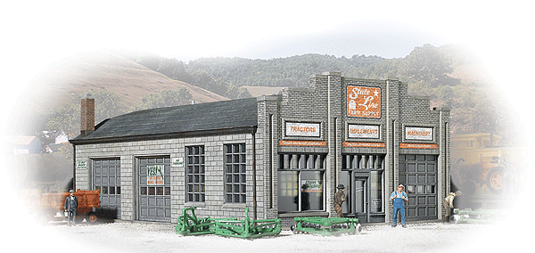 Walthers Cornerstone 933-3808 | State Line Farm Supply - Building Kit | N Scale - Squeaky's Trains