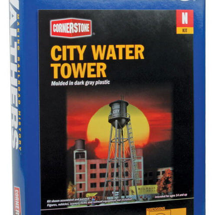 Walthers Cornerstone 933-3815 | City Water Tower - Building Kit | N Scale - Squeaky's Trains