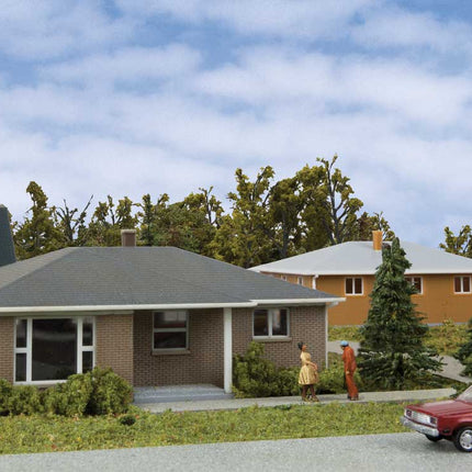 Walthers Cornerstone 933-3838 | Brick Ranch House - Building Kit | N Scale - Squeaky's Trains