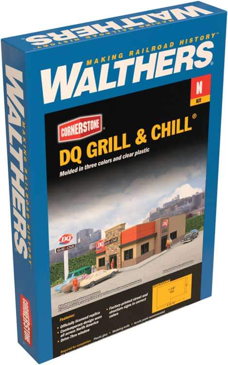 Walthers Cornerstone 933-3846 | DQ Grill & Chill(R) - Building Kit | N Scale - Squeaky's Trains