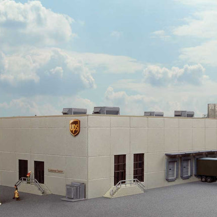 Walthers Cornerstone 933-3863 | UPS(R) Hub with Customer Center - Building Kit | N Scale - Squeaky's Trains