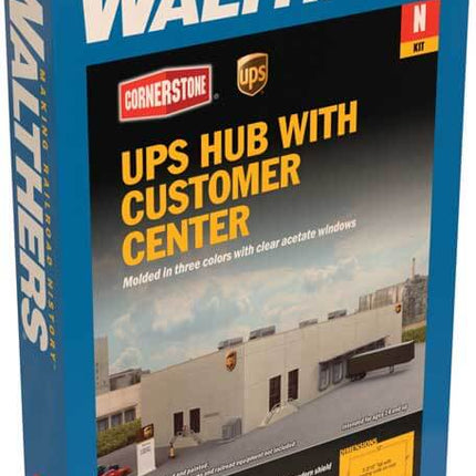 Walthers Cornerstone 933-3863 | UPS(R) Hub with Customer Center - Building Kit | N Scale - Squeaky's Trains