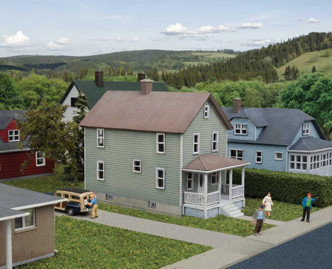 Walthers Cornerstone 933-3888 | Two-Story Frame House | N Scale - Squeaky's Trains