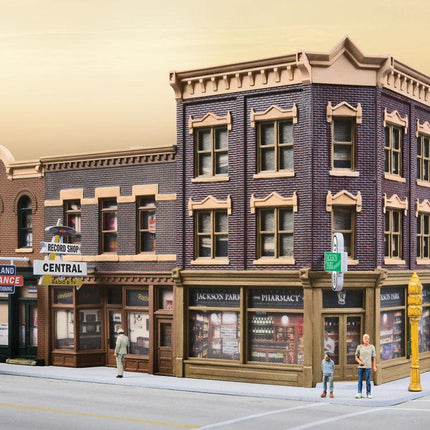 Walthers Cornerstone 933-4041 | Merchant's Row V - Building Kit | HO Scale - Squeaky's Trains