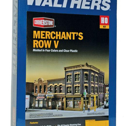 Walthers Cornerstone 933-4041 | Merchant's Row V - Building Kit | HO Scale - Squeaky's Trains