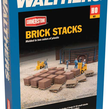 Walthers Cornerstone 933-4103 | Brick Stacks Kit | HO Scale - Squeaky's Trains