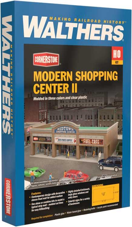 Walthers Cornerstone 933-4116 | Modern Shopping Center II | HO Scale - Squeaky's Trains