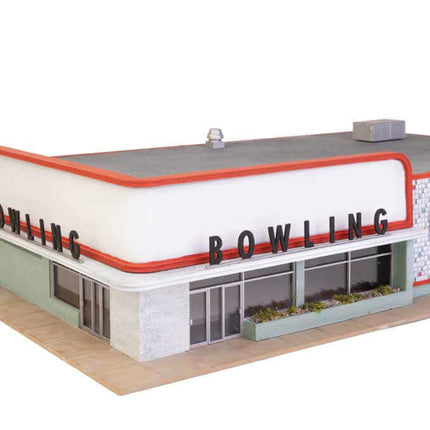 Walthers Cornerstone 933-4118 | Vintage Bowling Alley - Building Kit | HO Scale - Squeaky's Trains