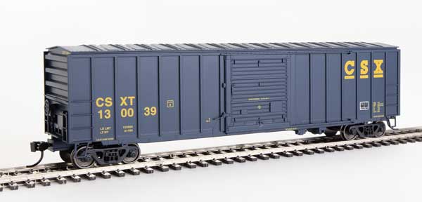 Walthers Mainline 910-1859 | 50' ACF Exterior Post Boxcar - Ready to Run - CSX Transportation #130039 (blue, yellow) | HO Scale - Squeaky's Trains