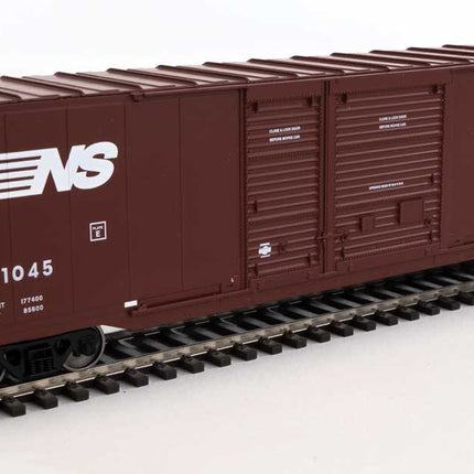 Walthers Mainline 910-3236 | 60' Pullman-Standard Auto Part Boxcar (10' and 6' doors) - Ready to Run - Norfolk Southern #651045 | HO Scale - Squeaky's Trains
