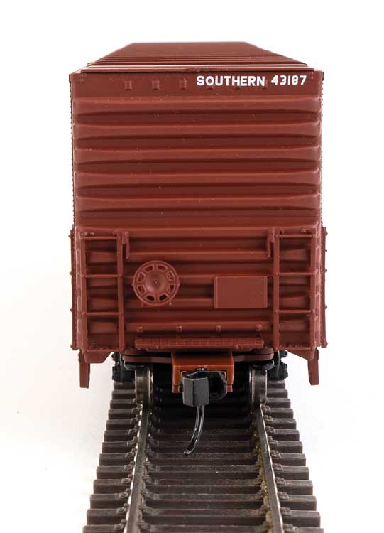Walthers Mainline 910-3237 | 60' Pullman-Standard Auto Parts Boxcar (10' and 6' doors) - Ready to Run - Southern #43187 | HO Scale - Squeaky's Trains