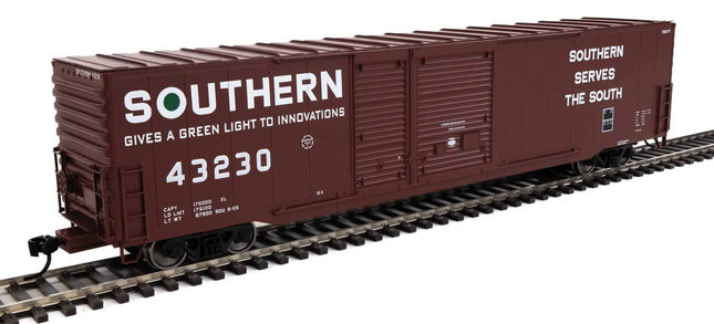 Walthers Mainline 910-3238 | 60' Pullman-Standard Auto Parts Boxcar (10' and 6' doors) - Ready to Run - Southern #43230 | HO Scale - Squeaky's Trains