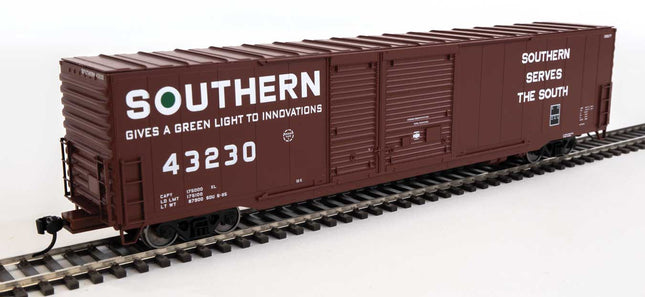 Walthers Mainline 910-3238 | 60' Pullman-Standard Auto Parts Boxcar (10' and 6' doors) - Ready to Run - Southern #43230 | HO Scale - Squeaky's Trains