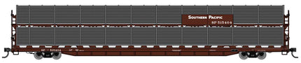 Walthers Mainline 910-8125 | 89' Flatcar w/Bi-Level Shielded Auto Rack - Ready to Run - Southern Pacific(TM) Rack / Flatcar #515404 | HO Scale - Squeaky's Trains