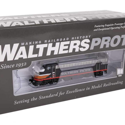 Walthers Proto 920-40936 | EMD F7A-B Set - LokSound 5 Sound & DCC - Southern Pacific(TM) #6301, 8301 (Black Widow) | HO Scale - Squeaky's Trains