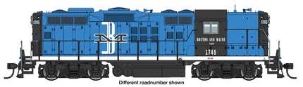Walthers Proto 920-42802 | EMD GP9  - ESU® Sound & DCC - Boston & Maine #1746 (blue, white, black) | HO Scale - Squeaky's Trains