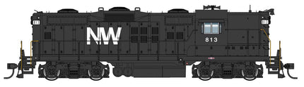 Walthers Proto 920-42809 | EMD GP9  - ESU® Sound & DCC - Norfolk & Western #813 (black, white) | HO Scale - Squeaky's Trains