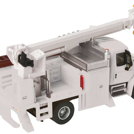 Walthers SceneMaster 949-11734 | International(R) 4300 Utility Truck w/Drill - White - Assembled | HO Scale - Squeaky's Trains