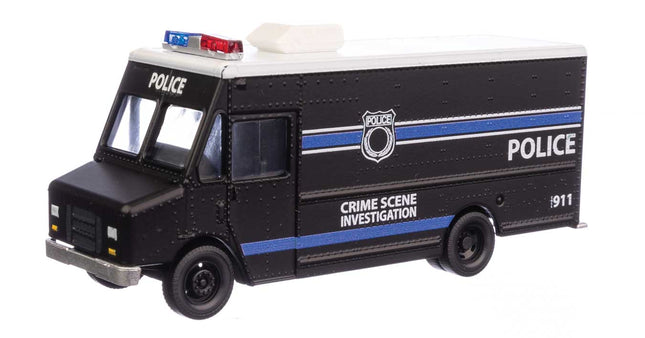 Walthers SceneMaster 949-12105 | Morgan Olson(R) Route Star Van - Police - Crime Scene Investigation - Assembled | HO Scale - Squeaky's Trains