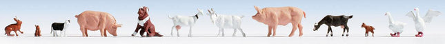 Walthers SceneMaster 949-6029 | Farmhouse Animals (12) | HO Scale - Squeaky's Trains