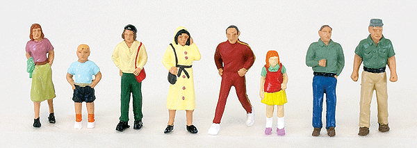 Walthers SceneMaster 949-6066 | Townspeople - 8 Figures | HO Scale - Squeaky's Trains