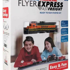 Walthers Trainline 931-1210 | Flyer Express Fast-Freight Train Set - Burlington Northern Santa Fe | HO Scale - Squeaky's Trains