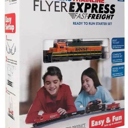 Walthers Trainline 931-1210 | Flyer Express Fast-Freight Train Set - Burlington Northern Santa Fe | HO Scale - Squeaky's Trains