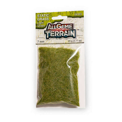 Woodland Scenics / All Game Terrain 6583 | Static Grass - Light Green - 9/32" 7mm Tall | Multi Scale - Squeaky's Trains