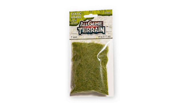 Woodland Scenics / All Game Terrain 6583 | Static Grass - Light Green - 9/32" 7mm Tall | Multi Scale - Squeaky's Trains