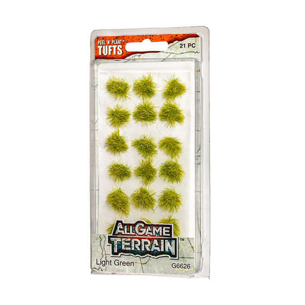 Woodland Scenics / All Game Terrain 6626 | Peel 'n' Plant Tufts - Light Green Grass | Multi Scale - Squeaky's Trains