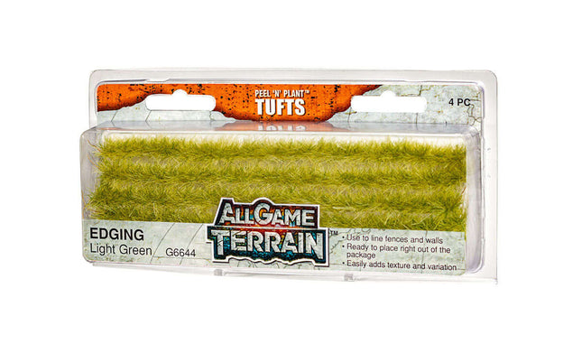 Woodland Scenics / All Game Terrain 6644 | Peel 'n' Plant Tufts - Light Green Edging | Multi Scale - Squeaky's Trains