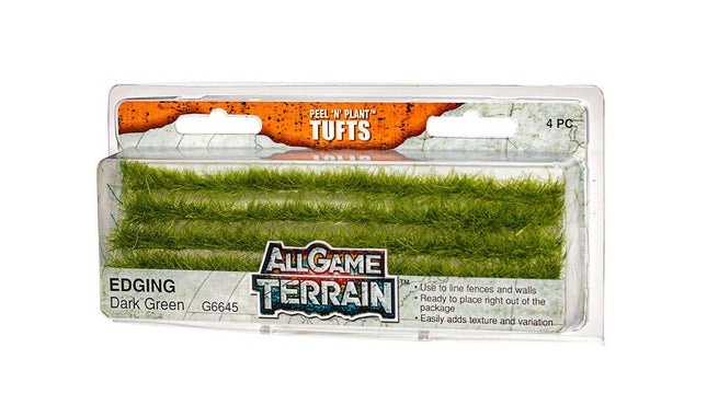 Woodland Scenics / All Game Terrain 6645 | Peel 'n' Plant Tufts - Dark Green Edging | Multi Scale - Squeaky's Trains