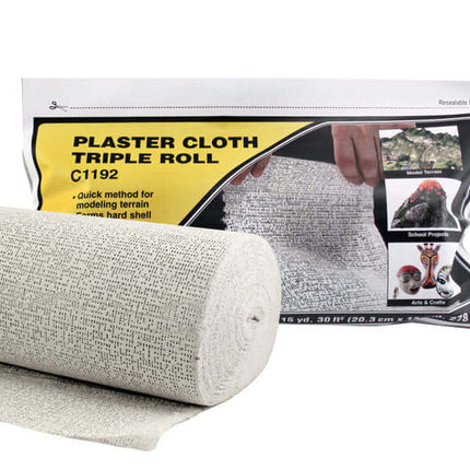 Woodland Scenics 1192 | Plaster Cloth Triple Roll - Squeaky's Trains