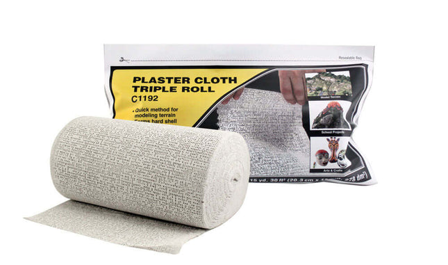 Woodland Scenics 1192 | Plaster Cloth Triple Roll - Squeaky's Trains