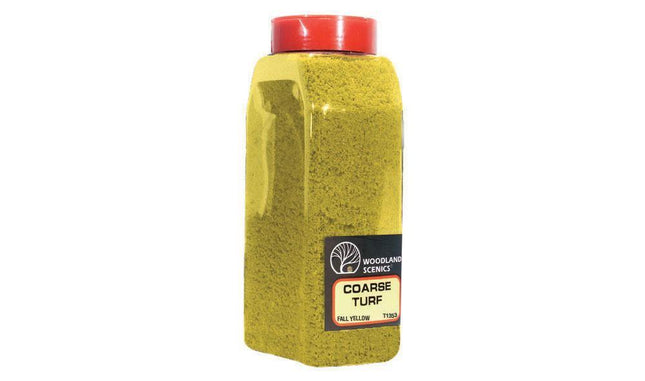 Woodland Scenics 1353 | Coarse Turf Fall Yellow Shaker | Multi Scale - Squeaky's Trains