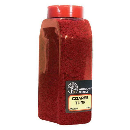 Woodland Scenics 1355 | Coarse Turf Fall Red Shaker | Multi Scale - Squeaky's Trains