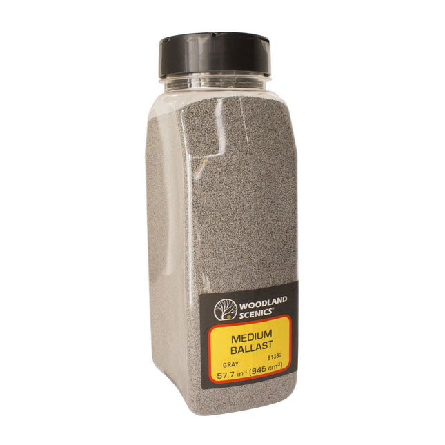 Woodland Scenics 1382 | Gray Medium Ballast Shaker | Multi Scale - Squeaky's Trains