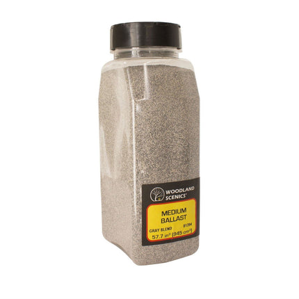 Woodland Scenics 1394 | Gray Blend Medium Ballast Shaker | Multi Scale - Squeaky's Trains