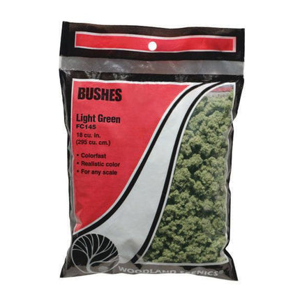 Woodland Scenics 145 | Bushes Light Green Bag | Multi Scale - Squeaky's Trains
