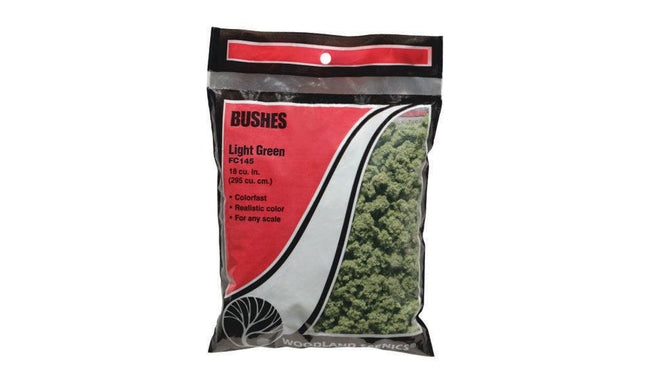 Woodland Scenics 145 | Bushes Light Green Bag | Multi Scale - Squeaky's Trains