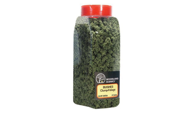 Woodland Scenics 1644 | Bushes Olive Green Shaker - Squeaky's Trains
