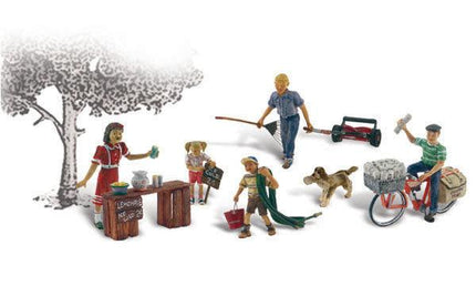 Woodland Scenics 1938 | Summertime Jobs Figures | HO Scale - Squeaky's Trains