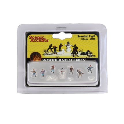Woodland Scenics 2183 | Snowball Fight | N Scale - Squeaky's Trains