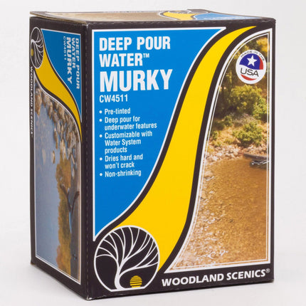 Woodland Scenics 4511 | Deep Pour Water - Murky | Multi Scale - Squeaky's Trains